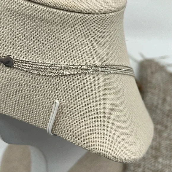 925 Italy Milor Multi-Strand Necklace w/ Layered Teardrop Pendant, 16-18" - Picture 10 of 16